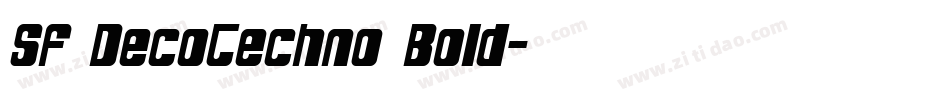SF DecoTechno Bold字体转换